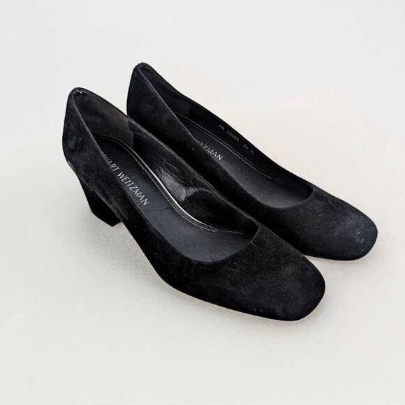 Stuart Weitzman Black Heels Classic Pumps - Picture 1 of 8